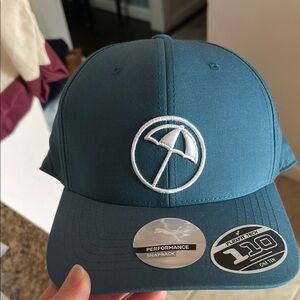 Teal Snapback Cap with Umbrella Logo